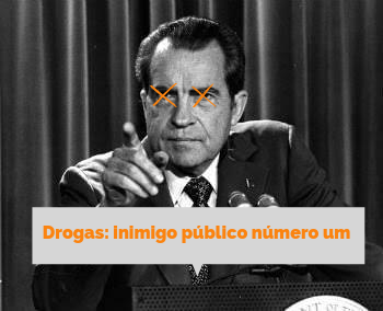 Presidente foi responsável pela popularização do termo Guerra às Drogas / Foto: Montagem/ Richard Nixon durante uma roda de imprensa